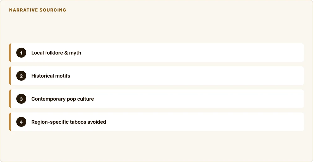Diagram: key factors covered in Local Culture Meets iGaming: How Themes and Narratives Vary by Region